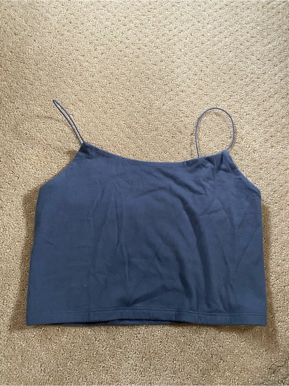 wild fable Navy Spaghetti Strap Cropped Cami